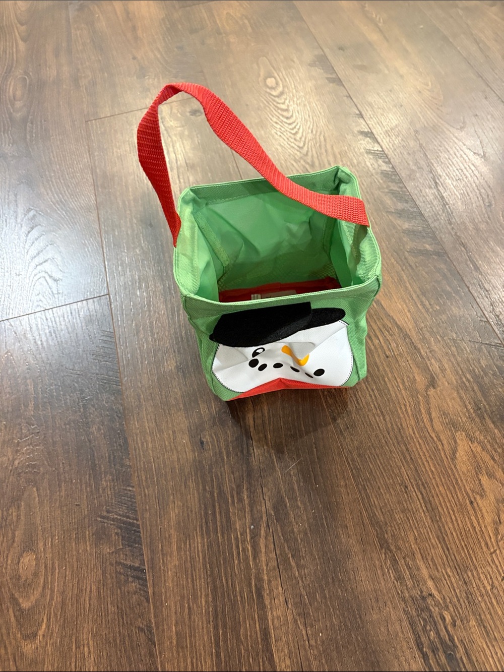 thirty-one Green and Red Snowman Holiday Tote